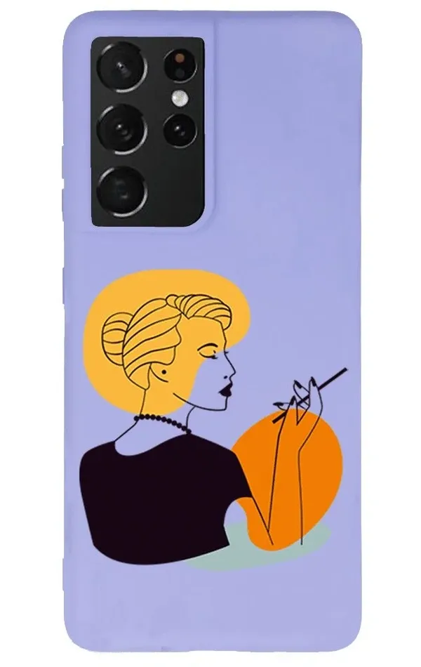 Samsung S21 Ultra Lansman Kılıf - Art Woman 2