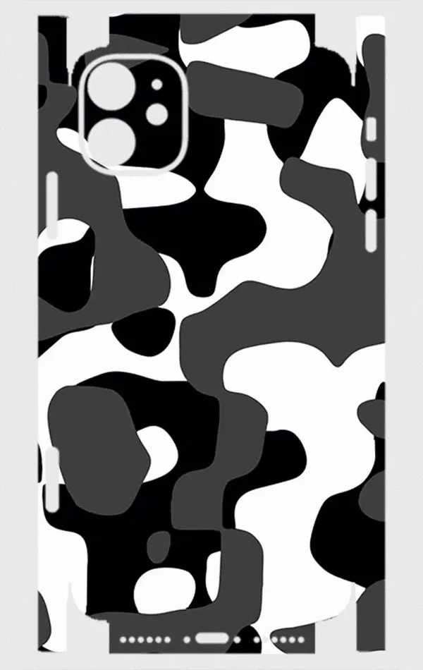 iPhone 11 Telefon Kaplama - Grey Camouflage