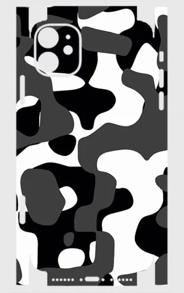 iPhone 11 Telefon Kaplama - Grey Camouflage