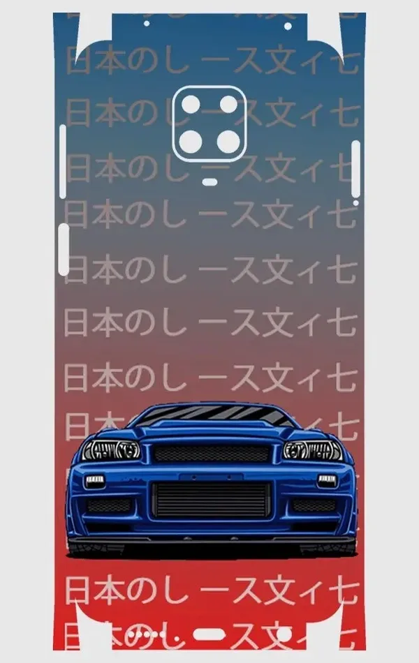 Xiaomi Redmi Note 9 Pro Telefon Kaplama - Skyline R34 JDM 2