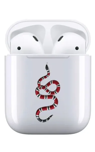 AirPods 1-2. Nesil Şeffaf Kılıf Snake