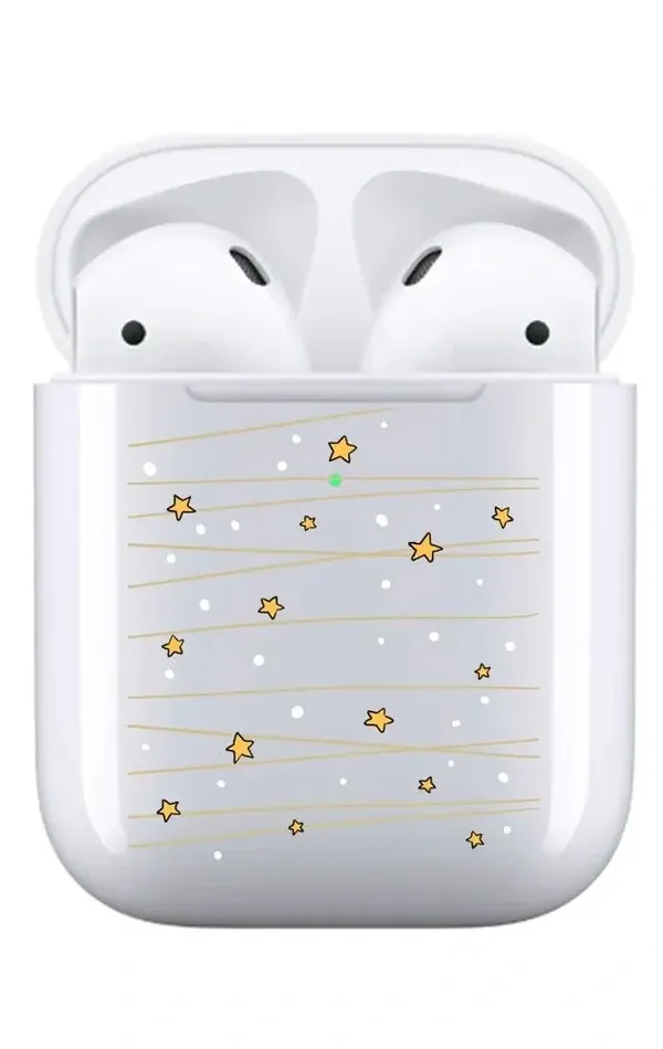 AirPods 1-2. Nesil Şeffaf Kılıf Stars 2