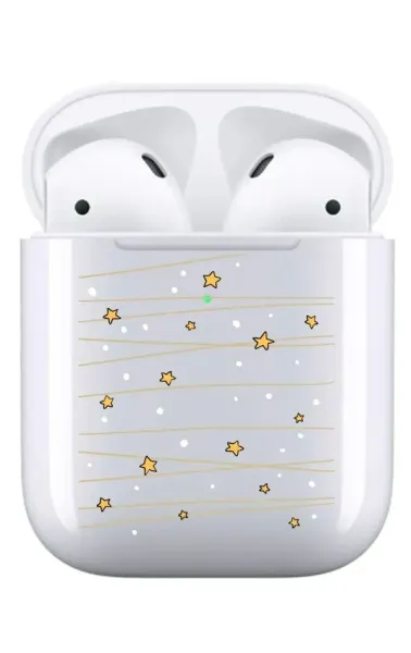 AirPods 1-2. Nesil Şeffaf Kılıf Stars 2