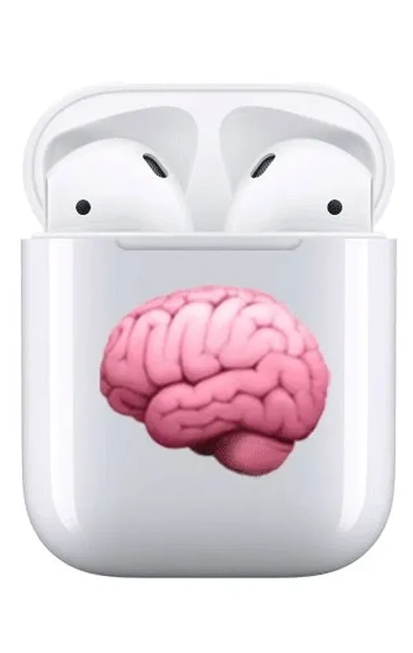 AirPods 1-2. Nesil Şeffaf Kılıf-Brain