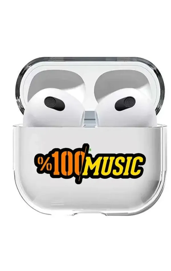 AirPods 3. Nesil Şeffaf Kılıf - 0Music