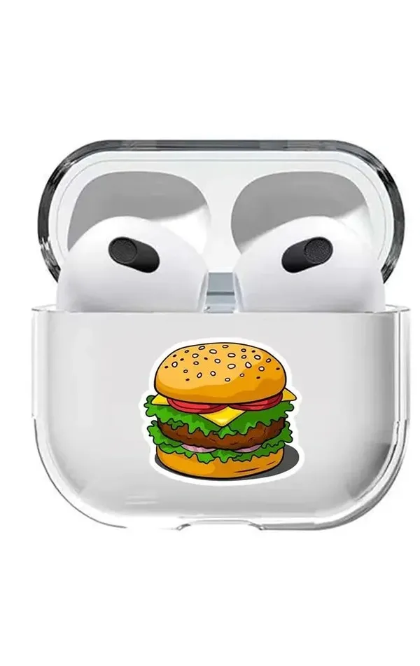 AirPods 3. Nesil Şeffaf Kılıf - Burger