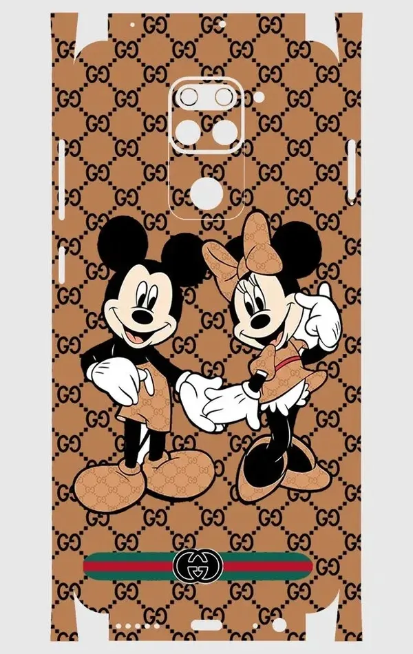 Xiaomi Redmi Note 9 Telefon Kaplama - Mickey Çift