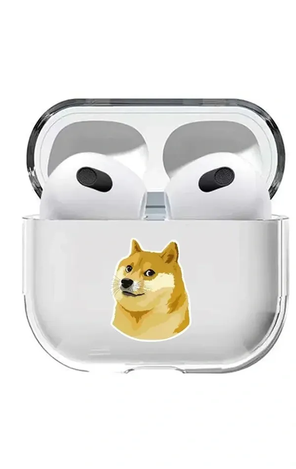 AirPods 3. Nesil Şeffaf Kılıf - Doge