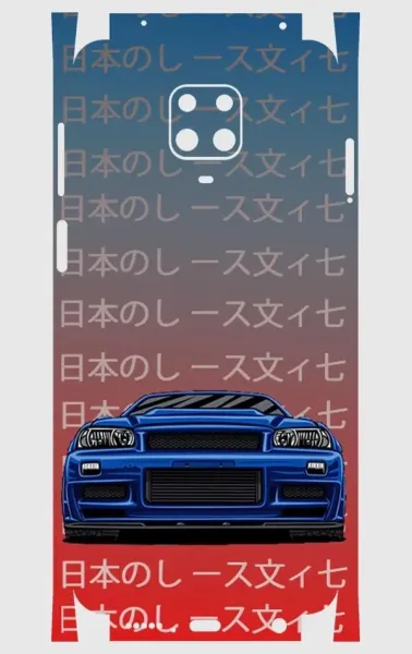 Xiaomi Redmi Note 9s Telefon Kaplama - Skyline R34 JDM 2