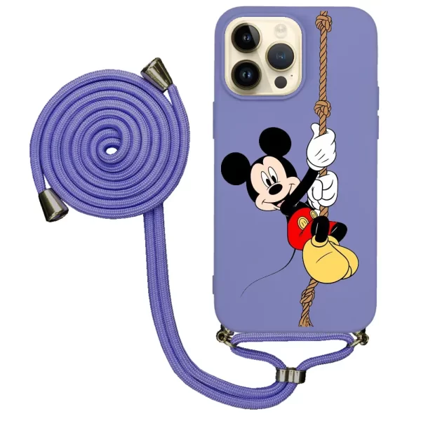 Apple iPhone 14 Pro Max İpli Lansman Kılıf - Mickey Mouse