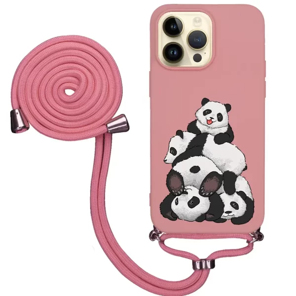 Apple iPhone 14 Pro İpli Lansman Kılıf - Pandas