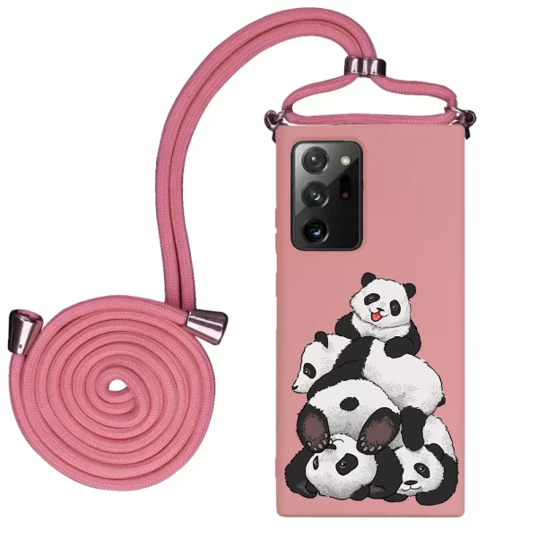 Samsung Note 20 Ultra İpli Lansman Kılıf Cute Pandas