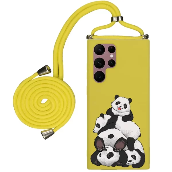 Samsung S22 Ultra İpli Lansman Kılıf - Cute Pandas