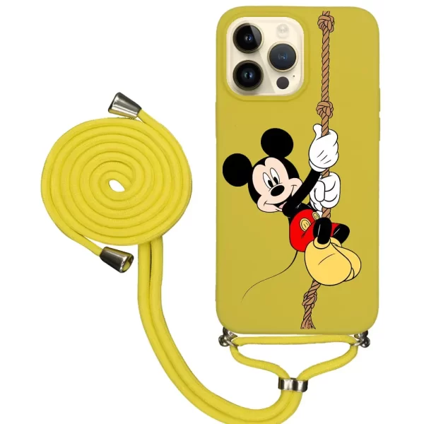 Apple iPhone 14 Pro Max İpli Lansman Kılıf - Mickey Mouse