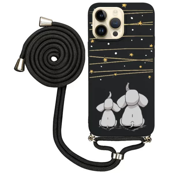 Apple iPhone 14 Pro Max İpli Lansman Kılıf - Elephants And The Stars
