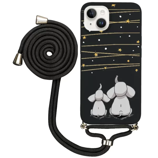 Apple iPhone 14 Plus İpli Lansman Kılıf - Elephants And The Stars