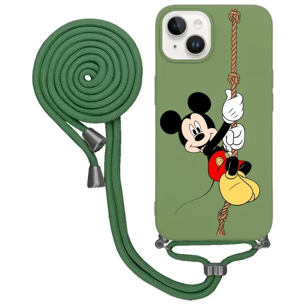 Apple iPhone 14 İpli Lansman Kılıf - Mickey Mouse