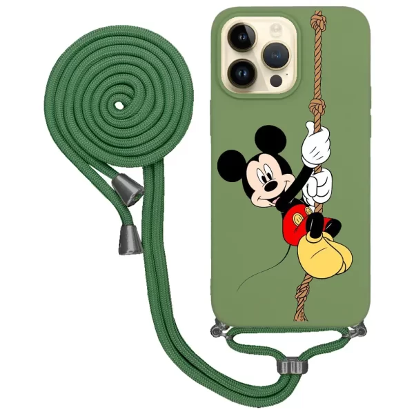 Apple iPhone 14 Pro İpli Lansman Kılıf - Mickey Mouse