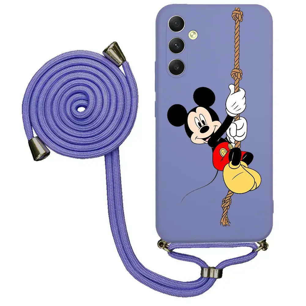 Samsung A34 5G İpli Lansman Kılıf - Mickey Mouse