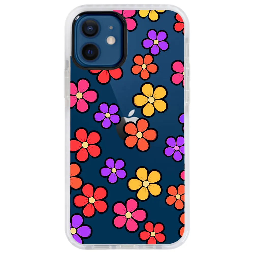 Apple iPhone 12 Mini Impact Case - Çiçekler 1
