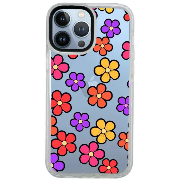 Apple iPhone 13 Pro Impact Case - Çiçekler 1