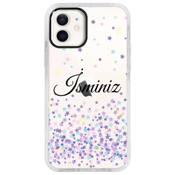 Apple iPhone 12 Impact Case - Moon And Stars