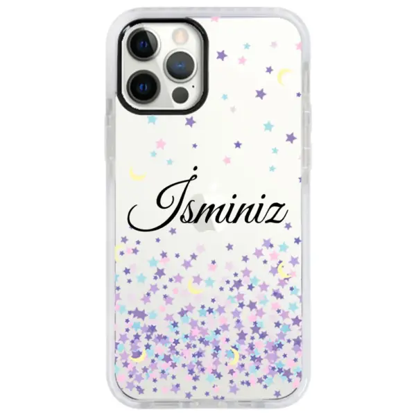 Apple iPhone 12 Pro Impact Case - Moon And Stars
