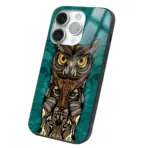 Apple iPhone 14 Pro Tamperli Glossy Cam Kapak - Owl