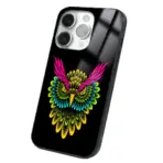 Apple iPhone 14 Pro Tamperli Glossy Cam Kapak - Owl 2