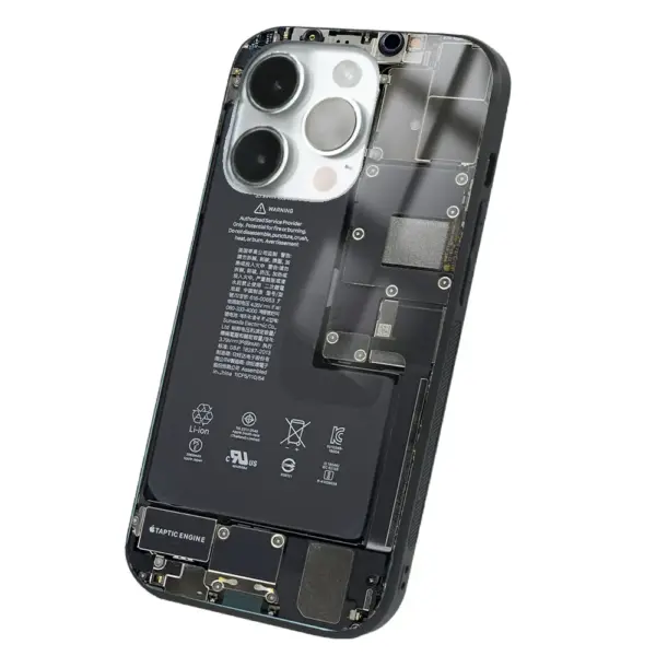 Apple iPhone 14 Pro Tamperli Glossy Cam Kapak - Taptic Engine