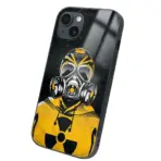 Apple iPhone 14 Tamperli Glossy Cam Kapak - Gas mask 2