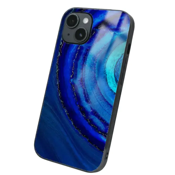 Apple iPhone 14 Tamperli Glossy Cam Kapak - BLUE