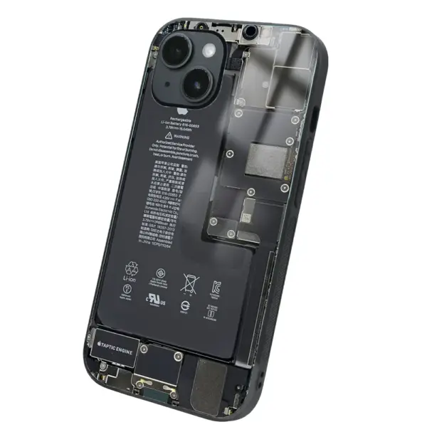 Apple iPhone 14 Tamperli Glossy Cam Kapak - Taptic Engine