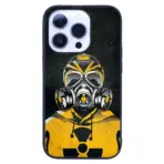 Apple iPhone 14 Pro Tamperli Glossy Cam Kapak - Gas Mask 2