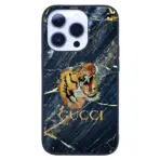 Apple iPhone 14 Pro Tamperli Glossy Cam Kapak - Gucci