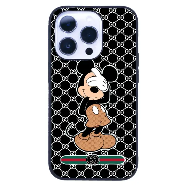 Apple iPhone 14 Pro Tamperli Glossy Cam Kapak - Mickey 1