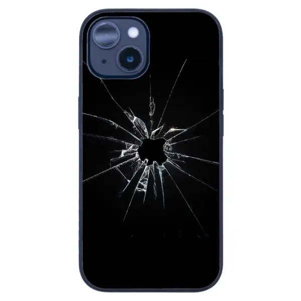 Apple iPhone 14 Tamperli Glossy Cam Kapak - Broken 1