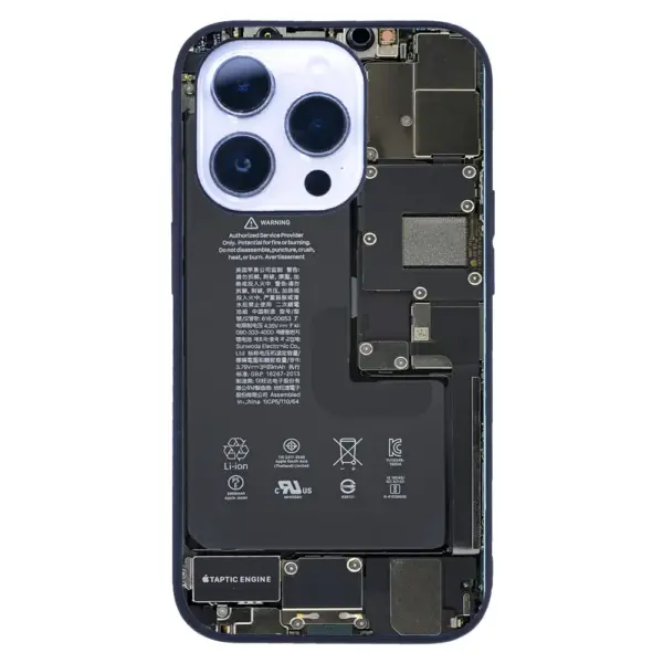 Apple iPhone 14 Pro Tamperli Glossy Cam Kapak - Taptic Engine