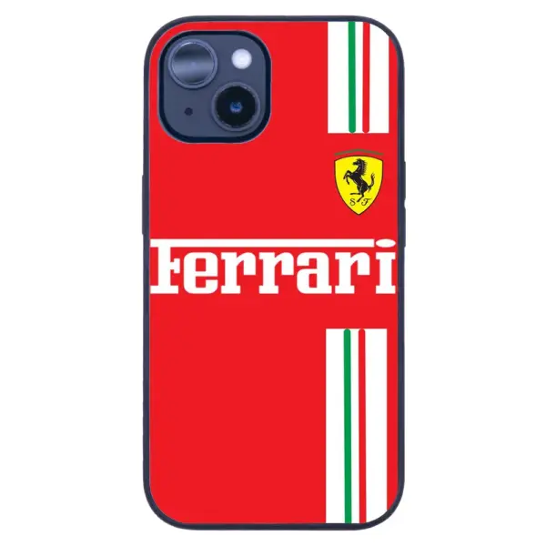 Apple iPhone 14 Tamperli Glossy Cam Kapak - Ferrari