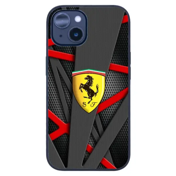 Apple iPhone 14 Tamperli Glossy Cam Kapak - Ferrari 4