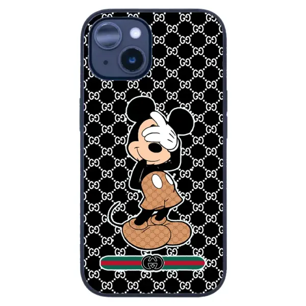 Apple iPhone 14 Tamperli Glossy Cam Kapak - Mickey 1