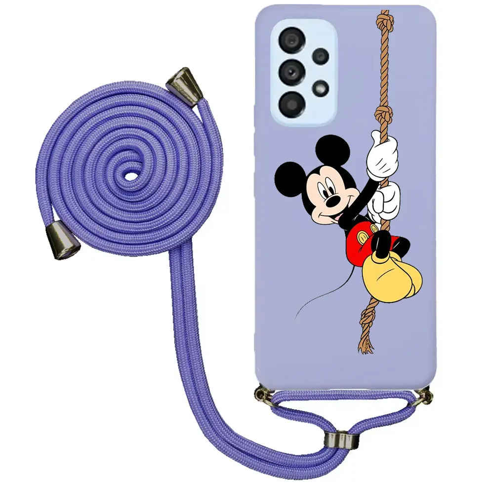 Samsung A53 Desenli İpli Lansman Kılıf - Mickey Mouse
