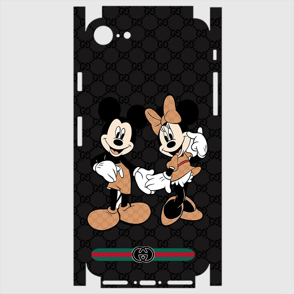 Apple iPhone 7 Telefon Kaplama - Mickey Çift Siyah