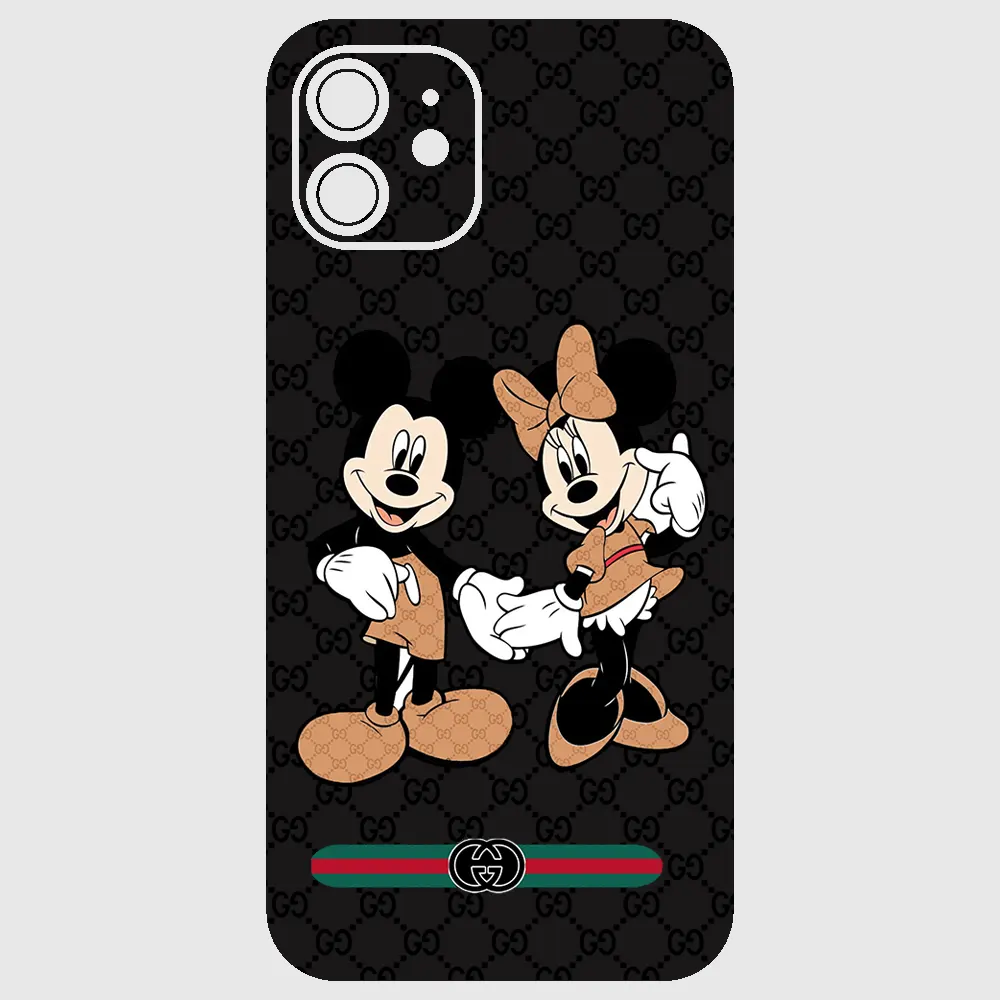 Apple iPhone 12 Telefon Kaplama Mickey Çift