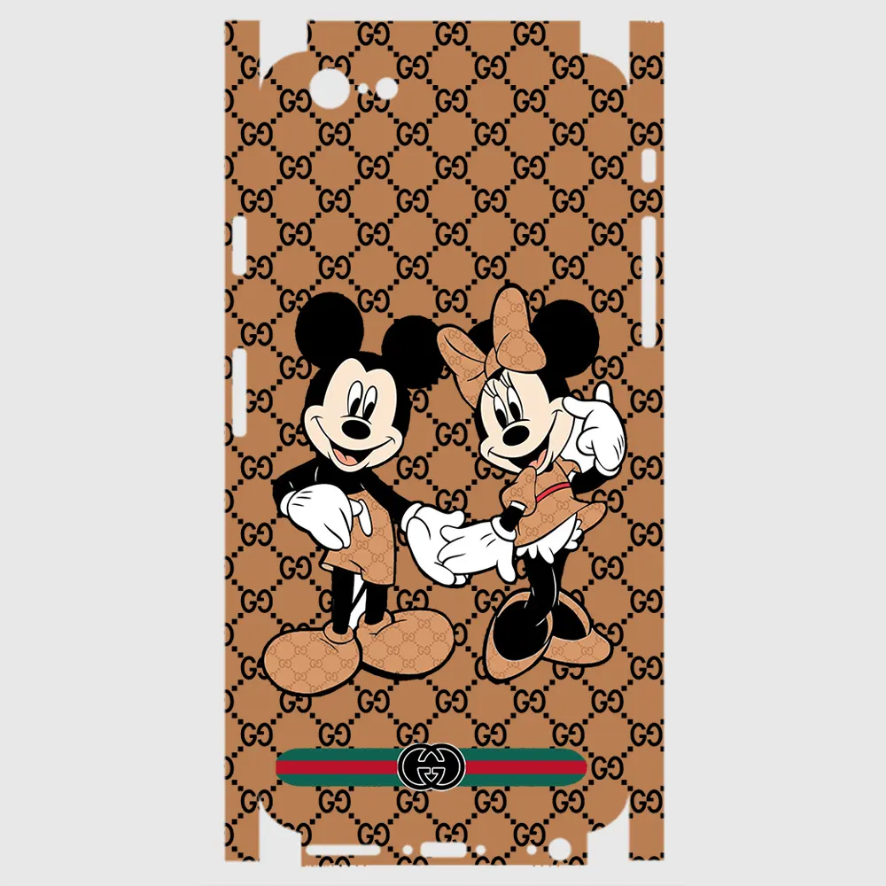Apple iPhone 6 Telefon Kaplama - Mickey Çift Kahverengi