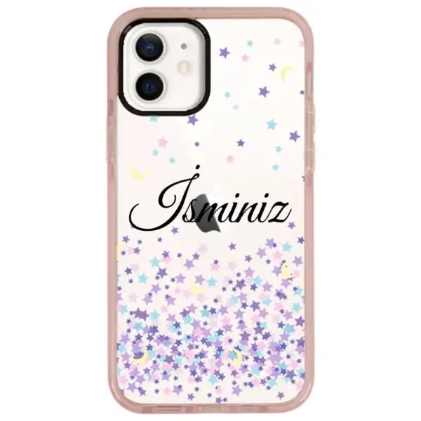 Apple iPhone 12 Impact Case - Moon And Stars