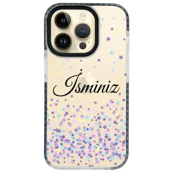 Apple iPhone 14 Impact Case - Moon And Stars