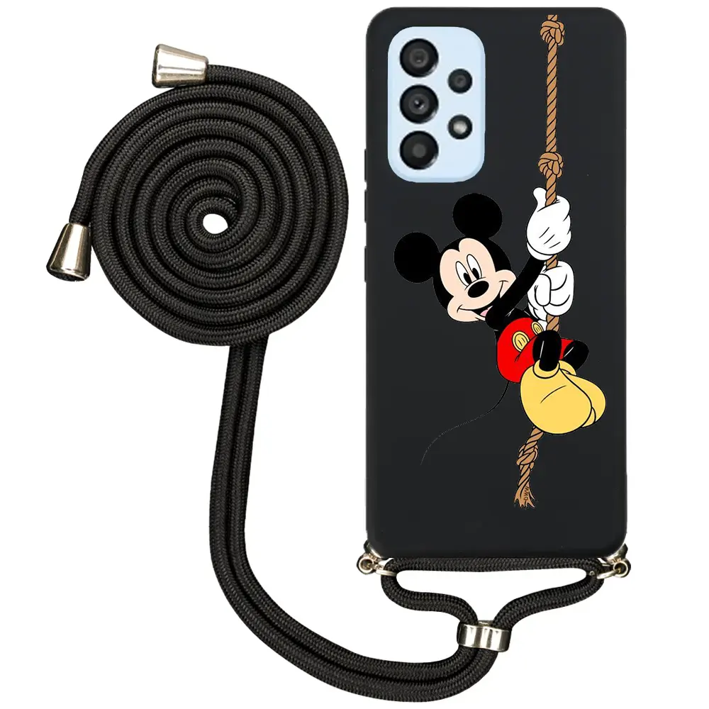 Samsung A53 Desenli İpli Lansman Kılıf - Mickey Mouse