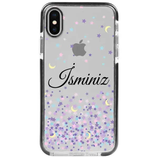 Apple iPhone X Impact Case - Moon And Stars