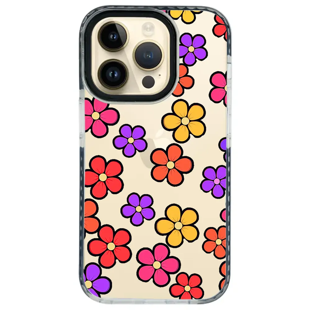 Apple iPhone 14 Pro Impact Case - Çiçekler